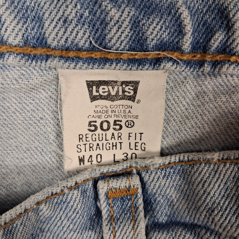 VTG Levi's 505 Jeans 40x30(Fit 37x30) Regular Straight Leg - 90s - Made in USA - Picture 2 of 8